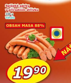 Párky spišské Váhala