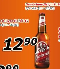 Pivo světlé výčepní Originál 10° Gambrinus