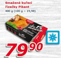 Řízečky kuřecí smažené mražené Pikant Vodňanské kuře