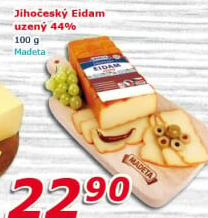 Sýr Eidam uzený 44% Jihočeský Madeta