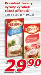 Tavené sýry Président