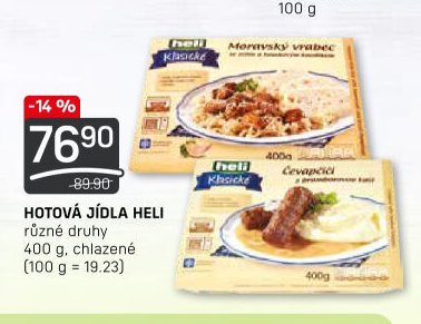HOTOVÁ JÍDLA HELI