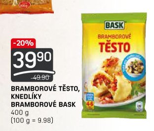 BRAMBOROVÉ TĚSTO, KNEDLÍKY BRAMBOROVÉ BASK
