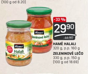HAMÉ HALALI, ZELENINOVÉ LEČO
