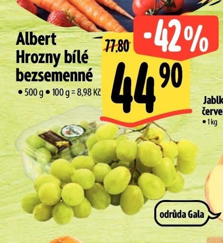 Albert Hrozny bílé bezsemenné