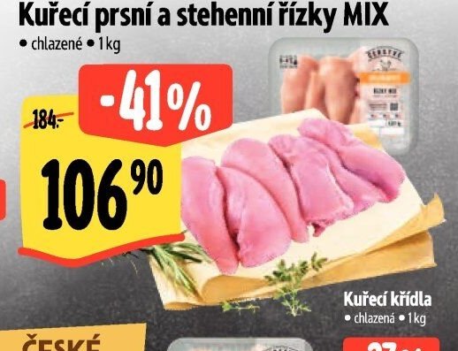 Kuřecí prsní a stehenní řízky MIX