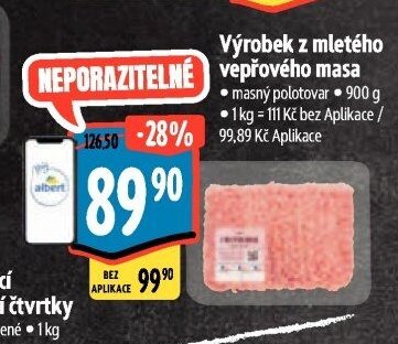 Výrobek z mletého vepřového masa