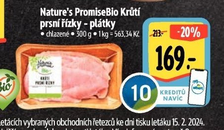 Nature's Promise Bio Krůtí prsní řízky - plátky