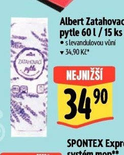 Albert Zatahovací pytle 60 l / 15 ks
