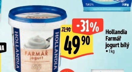 Bílý jogurt Farmář Hollandia