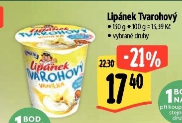 Dezert Lipánek tvarohový Madeta