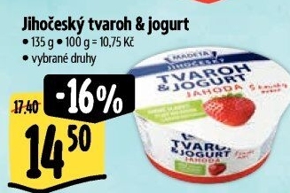 Dezert tvaroh s jogurtem jihočeský Madeta