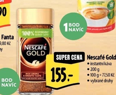 Instantní kávy Nescafé Gold
