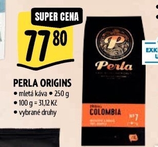 Mleté kávy Origins AH Perla