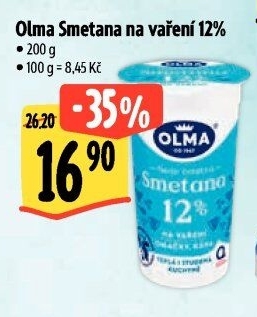 Smetana na vaření Olma 12%