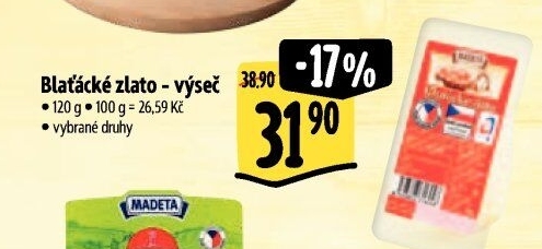 Sýr Blaťácké zlato Madeta
