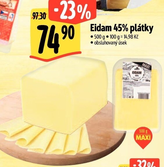 Sýr Eidam 45% Albert