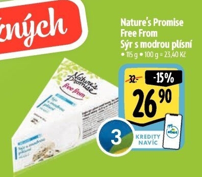 Sýr s modrou plísní free from Nature'