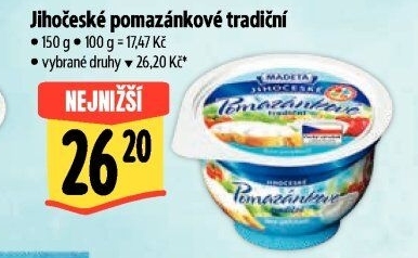 Tradiční pomazánkové Jihočeské Madeta