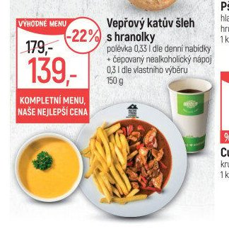 Vepřový katův šleh s hranolky