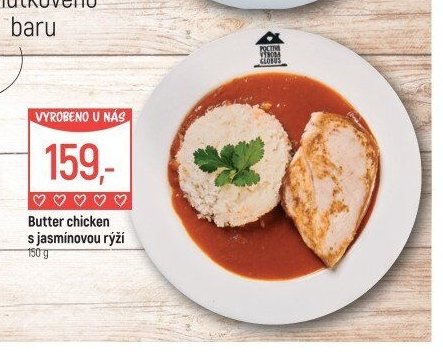 Butter chicken s jasmínovou rýží