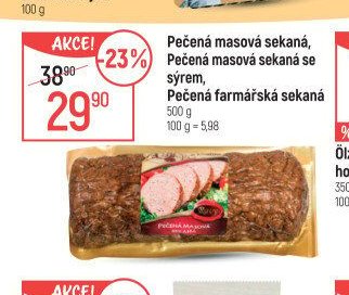 Pečená masová sekaná, Pečená masová sekaná se sýrem, Pečená farmářská sekaná