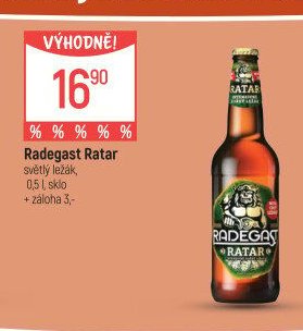 Radegast Ratar světlý ležák