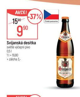 Svijanská desítka světlé výčepní pivo