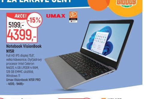 Notebook VisionBook N15R