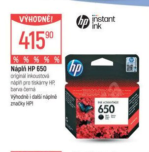 Náplň HP 650