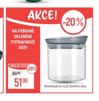 Na vybrané skleněné potravinové dózy