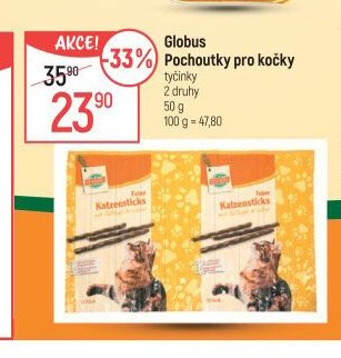 Globus Pochoutky pro kočky tyčinky 50 g
