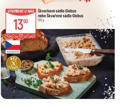 Škvarkové sádlo Globus nebo Škvařené sádlo Globus