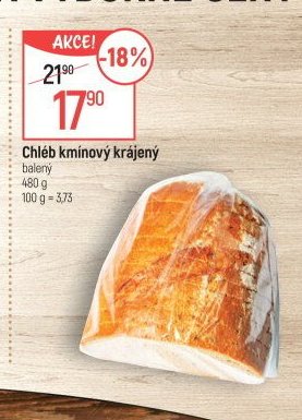 Chléb kmínový krájený