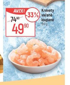 Krevety vařené loupané
