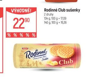 Rodinné Club sušenky
