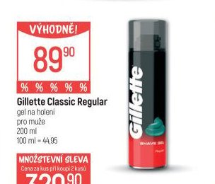 Gillette Classic Regular gel na holení
