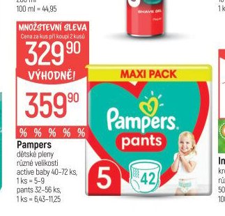 Pampers dětské pleny