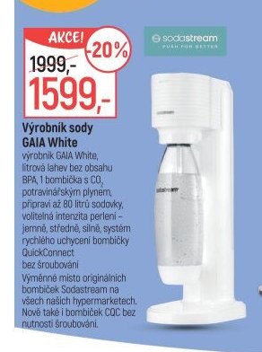 Výrobník sody GAIA White