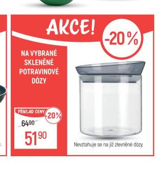 Na vybrané skleněné potravinové dózy