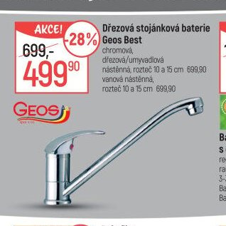 Dřezová stojánková baterie Geos Best