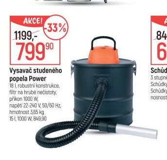 Vysavač studeného popela Power