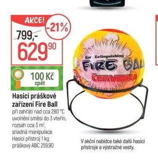 Hasicí práškové zařízení Fire Ball