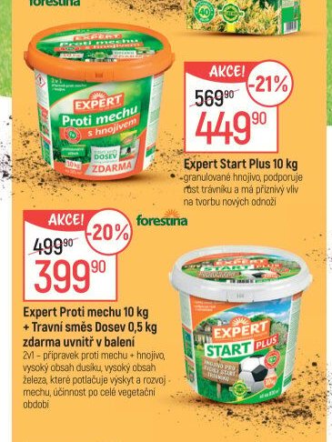 Expert Proti mechu 10 kg + Travní směs Dosev 0,5 kg