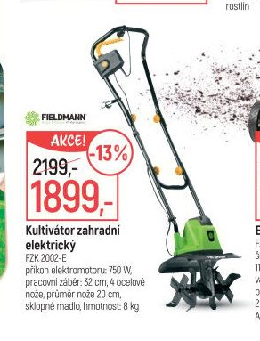 Kultivátor zahradní elektrický FZK 2002-E