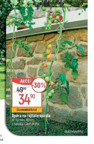 Opěra na rajčata spirála