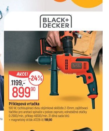 Příklepová vrtačka Black+Decker