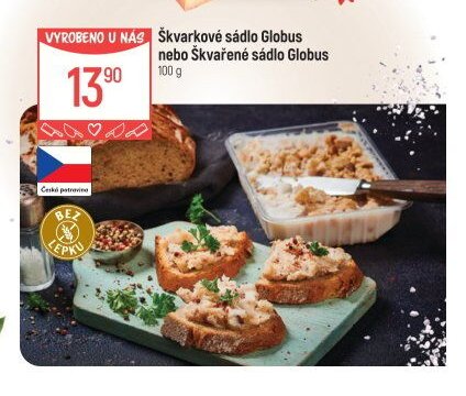 Škvarkové sádlo Globus nebo Škvařené sádlo Globus
