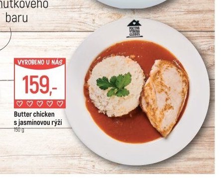 Butter chicken s jasmínovou rýží