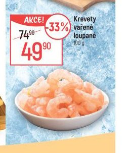 Krevety vařené loupané